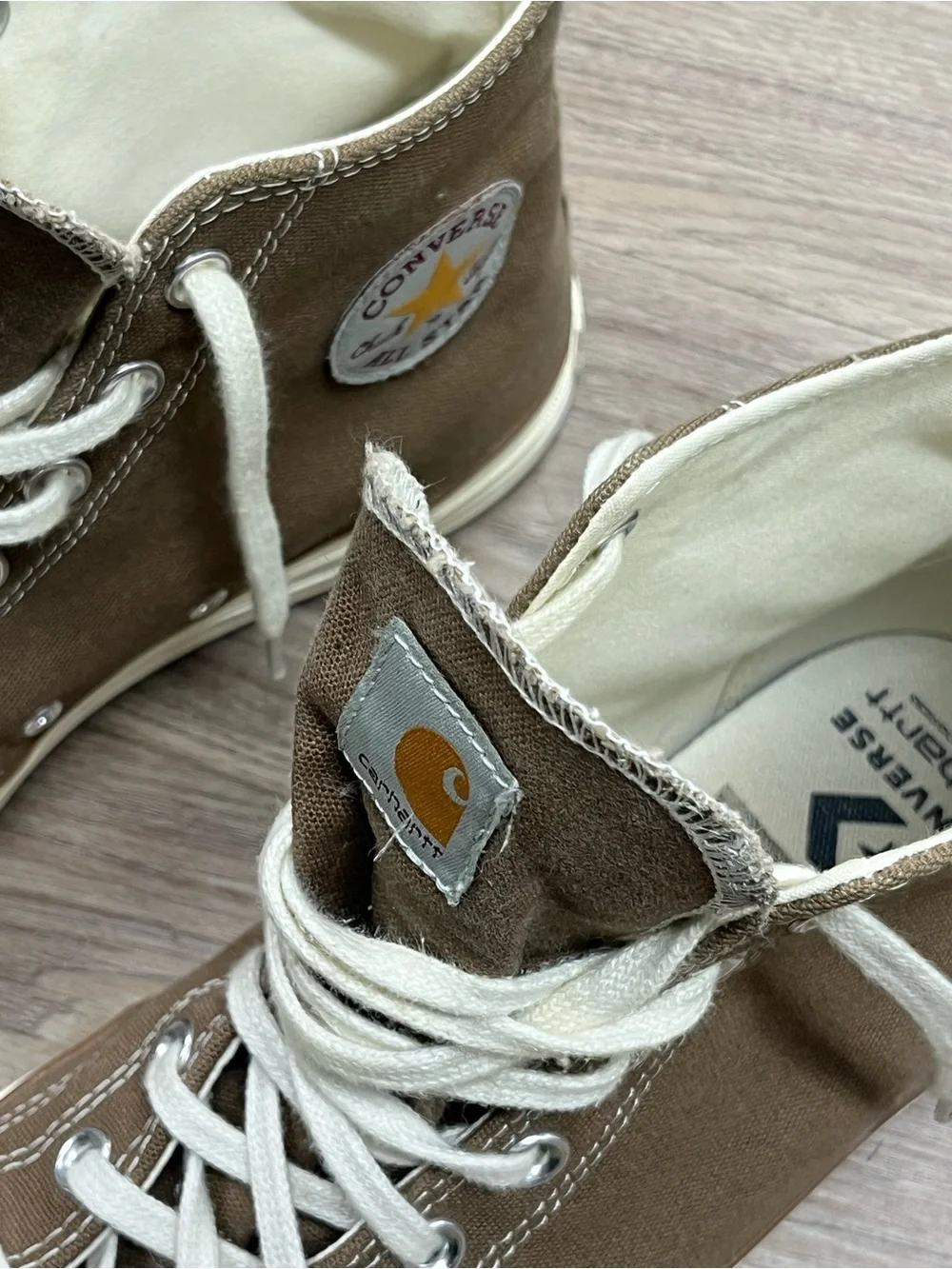 Converse High Top Sneakers - Brown with Cream Accents